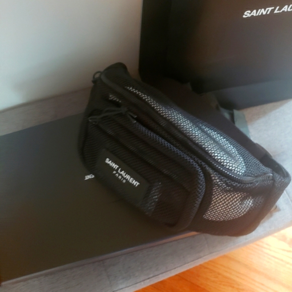 Saint Laurent (Mens) SLP Logo Patch Belt Bag